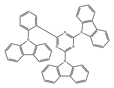 9H-Carbazole, 9,9'-[6-[2-(9H-carbazol-9-yl)phenyl]-1,3,5-triazine-2,4-diyl]bis- Structure