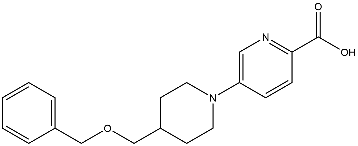 5-(4-((benzyloxy)methyl)piperidin-1-yl)picolinic acid Structure