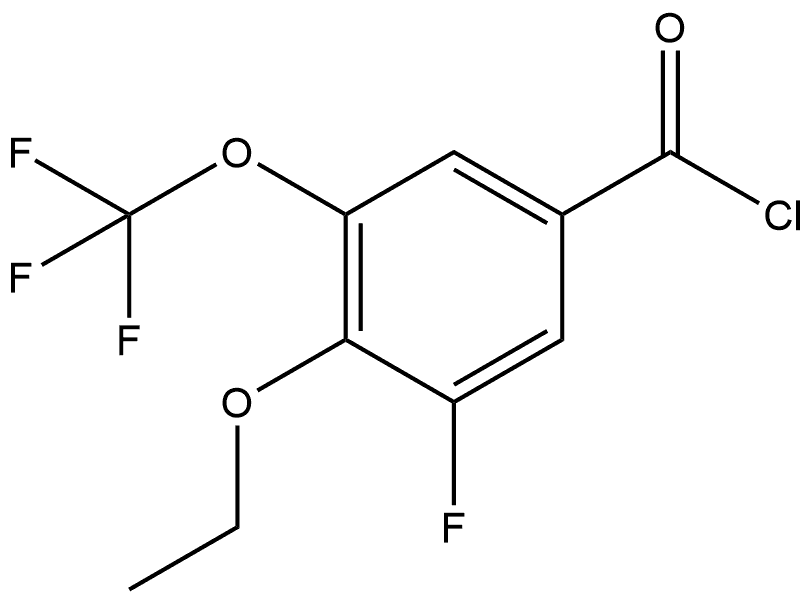 4-Ethoxy-3-fluoro-5-(trifluoromethoxy)benzoyl chloride Structure