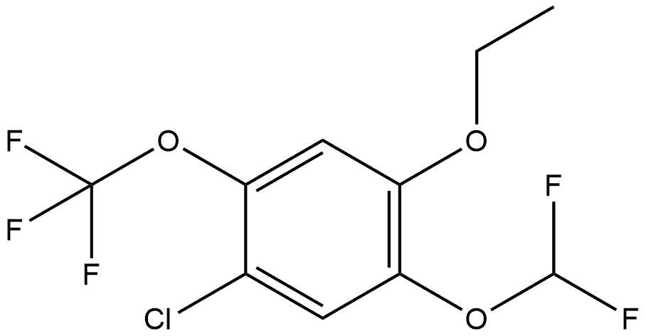 1-Chloro-5-(difluoromethoxy)-4-ethoxy-2-(trifluoromethoxy)benzene Structure