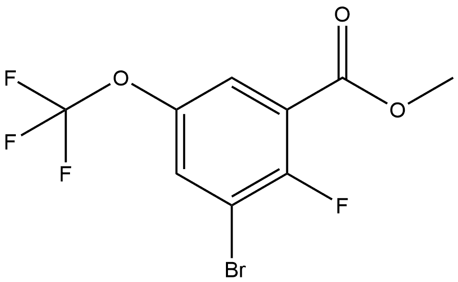 Methyl 3-bromo-2-fluoro-5-(trifluoromethoxy)benzoate Structure