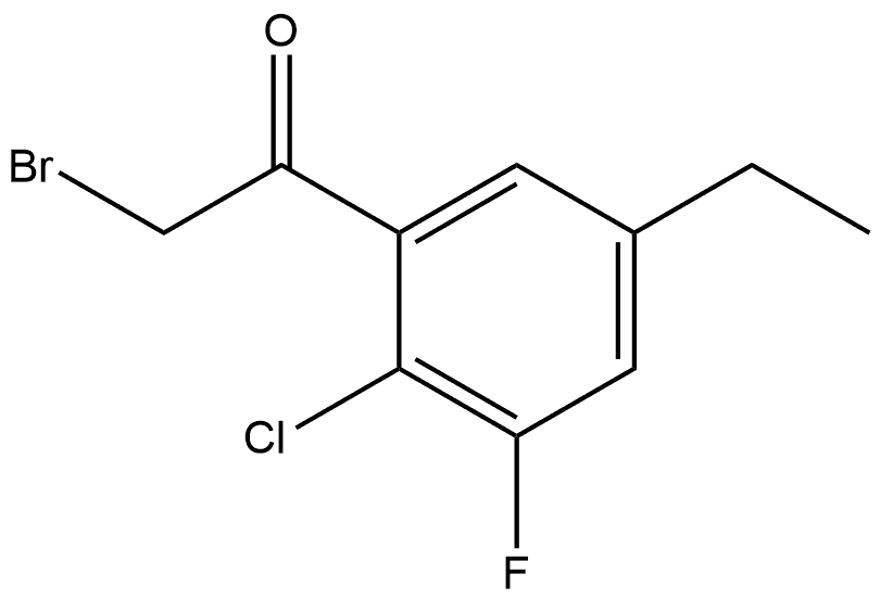2-Bromo-1-(2-chloro-5-ethyl-3-fluorophenyl)ethanone Structure