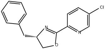 Pyridine, 5-chloro-2-[(4S)-4,5-dihydro-4-(phenylmethyl)-2-oxazolyl]- Structure
