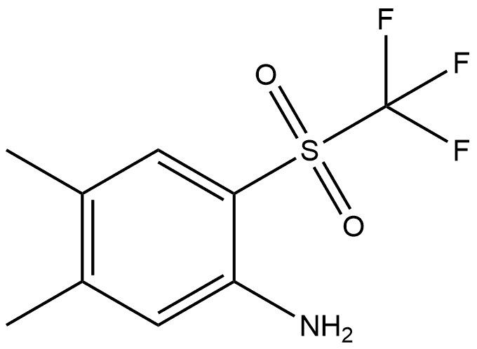 4,5-Dimethyl-2-((trifluoromethyl)sulfonyl)aniline Structure