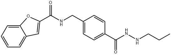 Benzoic acid, 4-[[(2-benzofuranylcarbonyl)amino]methyl]-, 2-propylhydrazide Structure