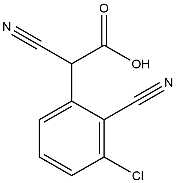 (3-Chloro-2-cyano-phenyl)-cyano-acetic acid Structure