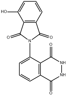 1,4-Phthalazinedione, 5-(1,3-dihydro-4-hydroxy-1,3-dioxo-2H-isoindol-2-yl)-2,3-dihydro- Structure