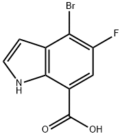 1H-Indole-7-carboxylic acid, 4-bromo-5-fluoro- Structure
