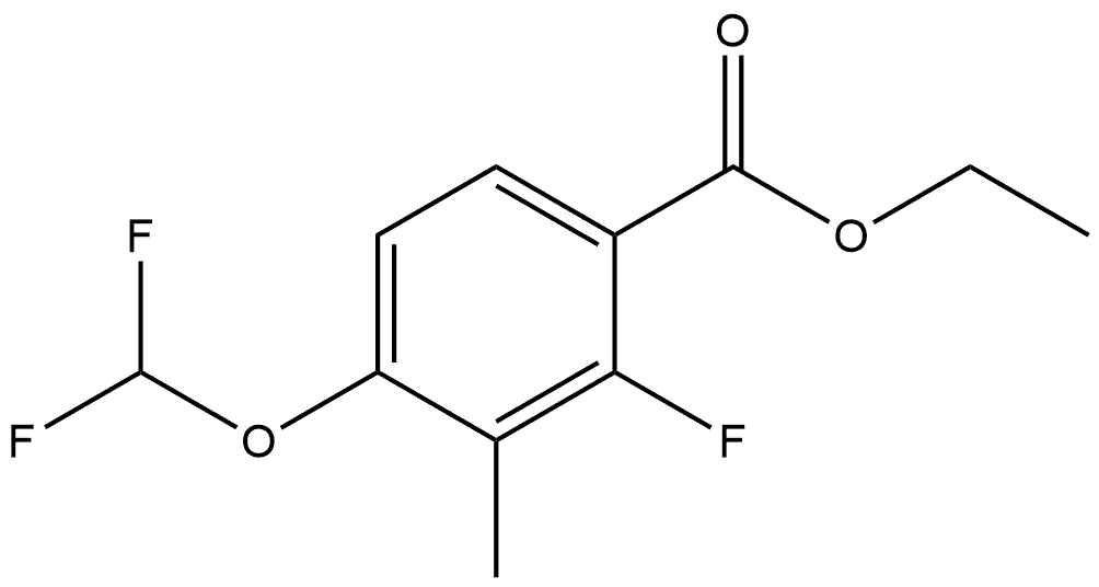Ethyl 4-(difluoromethoxy)-2-fluoro-3-methylbenzoate Structure
