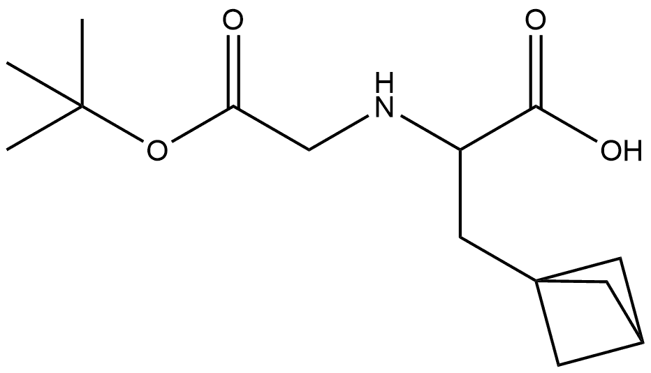 α-[[2-(1,1-Dimethylethoxy)-2-oxoethyl]amino]bicyclo[1.1.1]pentane-1-propanoic acid Structure