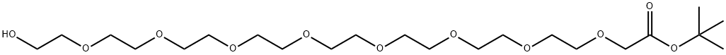 3,6,9,12,15,18,21,24-Octaoxahexacosanoic acid, 26-hydroxy-, 1,1-dimethylethyl ester Structure