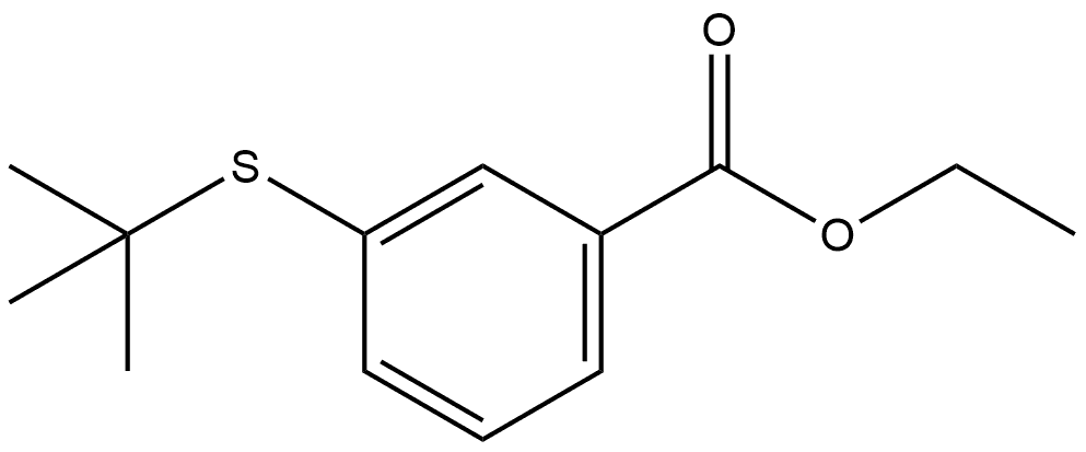 Ethyl 3-[(1,1-dimethylethyl)thio]benzoate Structure