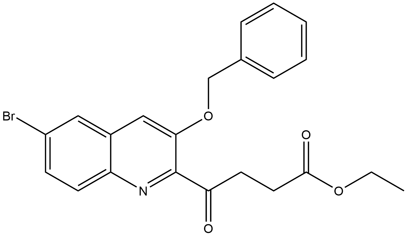 4-(3-benzyloxy-6-bromoquinolin-2-yl)-4-oxobutyric acid ethyl ester Structure