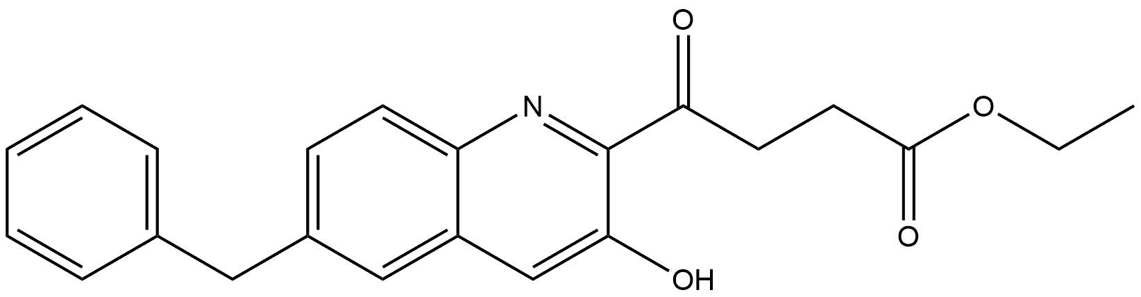 4-(6-benzyl-3-hydroxyquinolin-2-yl)-4-oxobutyric acid ethyl ester Structure