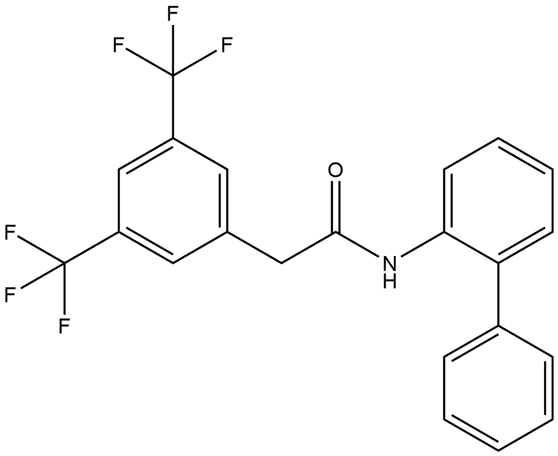 N-[1,1'-Biphenyl]-2-yl-3,5-bis(trifluoromethyl)benzeneacetamide Structure