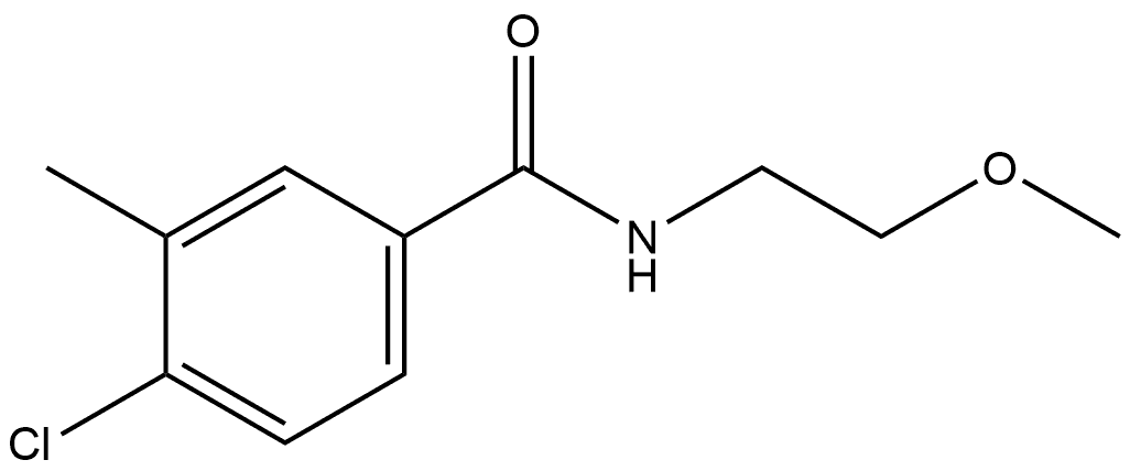 4-chloro-N-(2-methoxyethyl)-3-methylbenzamide Structure