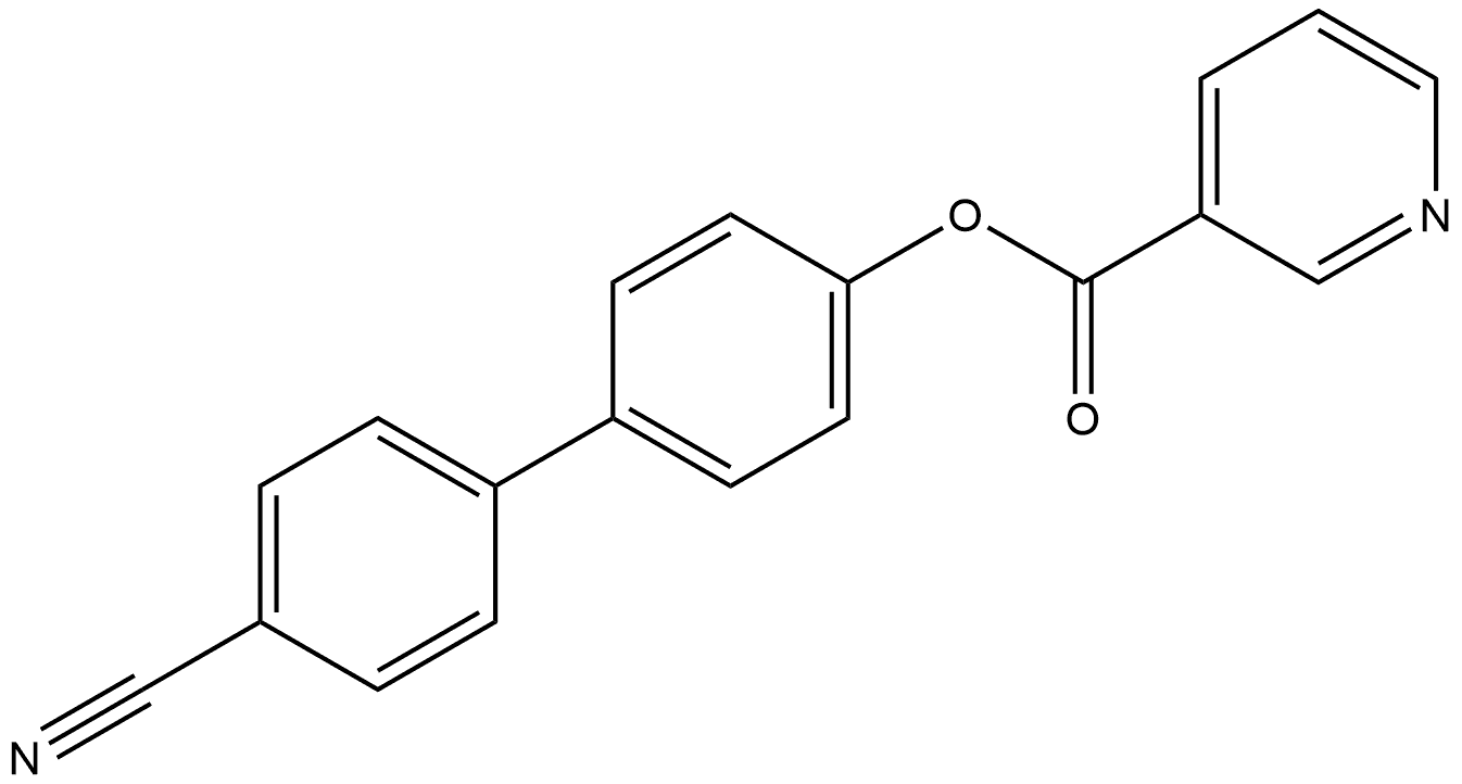 4'-Cyano[1,1'-biphenyl]-4-yl 3-pyridinecarboxylate Structure