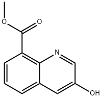 8-Quinolinecarboxylic acid, 3-hydroxy-, methyl ester Structure