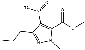1H-Pyrazole-5-carboxylic acid, 1-methyl-4-nitro-3-propyl-, methyl ester Structure