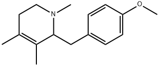 Pyridine, 1,2,5,6-tetrahydro-2-[(4-methoxyphenyl)methyl]-1,3,4-trimethyl- Structure