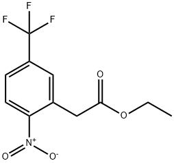 Benzeneacetic acid, 2-nitro-5-(trifluoromethyl)-, ethyl ester Structure