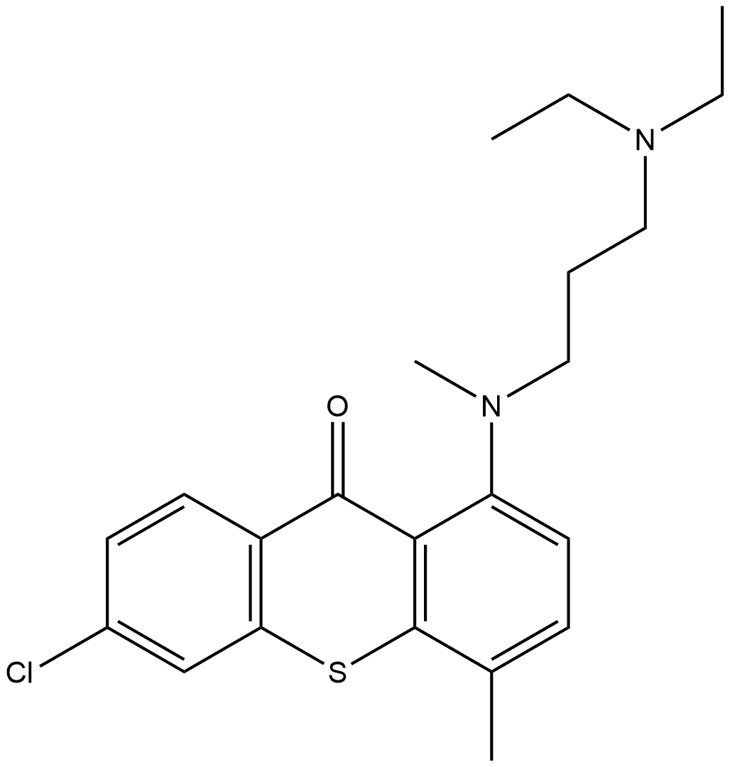 9H-Thioxanthen-9-one, 6-chloro-1-[[3-(diethylamino)propyl]methylamino]-4-methyl- Structure