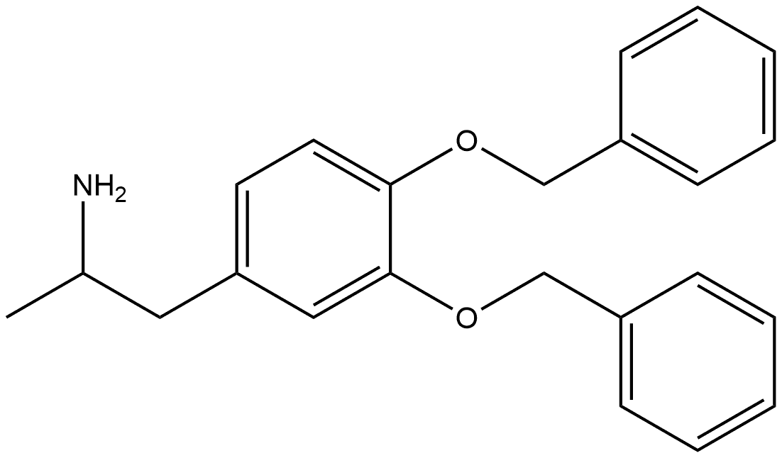 Benzeneethanamine, α-methyl-3,4-bis(phenylmethoxy)- Structure