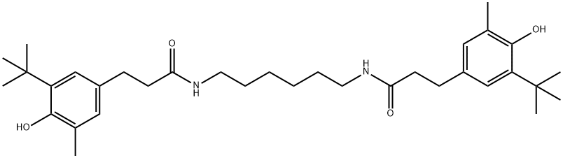 N,N'-1,6-hexanediyl bis[3-(1,1-dimethylethyl)-4-hydroxy-5-methyl]-Benaenepropanamide Structure