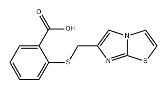 Benzoic acid, 2-[(imidazo[2,1-b]thiazol-6-ylmethyl)thio]- Structure