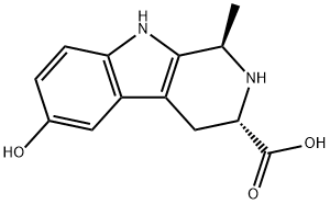 1H-Pyrido[3,4-b]indole-3-carboxylic acid, 2,3,4,9-tetrahydro-6-hydroxy-1-methyl-, (1R,3S)- Structure
