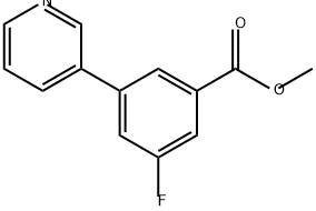 Benzoic acid, 3-fluoro-5-(3-pyridinyl)-, methyl ester Structure