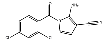 1H-Pyrazole-4-carbonitrile, 5-amino-1-(2,4-dichlorobenzoyl)- Structure