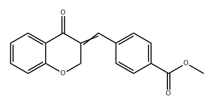 Benzoic acid, 4-[(4-oxo-2H-1-benzopyran-3(4H)-ylidene)methyl]-, methyl ester Structure