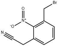 Benzeneacetonitrile, 3-(bromomethyl)-2-nitro- Structure