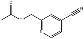 4-Pyridinecarbonitrile, 2-[(acetyloxy)methyl]- Structure