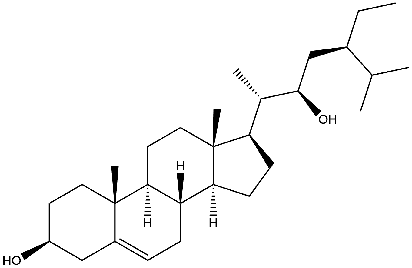 Stigmast-5-ene-3,22-diol, (3β,22R)- Structure