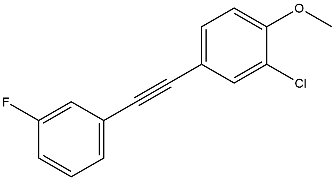Benzene, 2-chloro-4-[(3-fluorophenyl)ethynyl]-1-methoxy- Structure