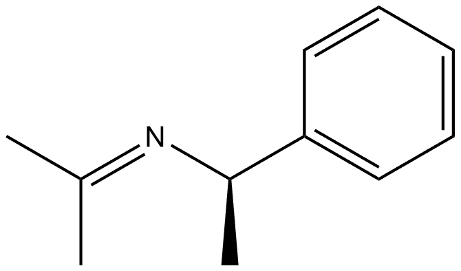 Benzenemethanamine, α-methyl-N-(1-methylethylidene)-, (αR)- Structure