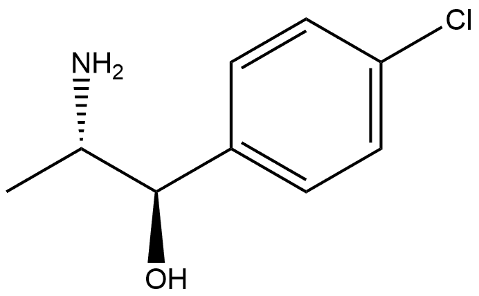Benzenemethanol, α-(1-aminoethyl)-4-chloro-, [R-(R*,S*)]- (9CI) Structure