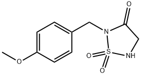 1,2,5-Thiadiazolidin-3-one, 2-[(4-methoxyphenyl)methyl]-, 1,1-dioxide Structure