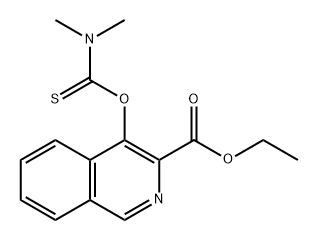 3-Isoquinolinecarboxylic acid, 4-[(dimethylamino)thioxomethoxy]-, ethyl ester Structure