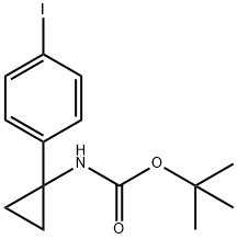 Tert-Butyl (1-(4-iodophenyl)cyclopropyl)carbamate Structure