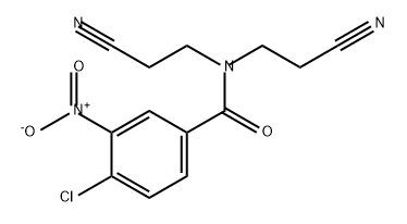 Benzamide, 4-chloro-N,N-bis(2-cyanoethyl)-3-nitro- Structure
