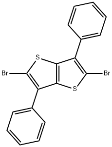Thieno[3,2-b]thiophene, 2,5-dibromo-3,6-diphenyl- Structure