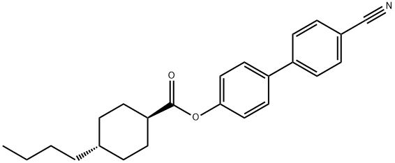 Cyclohexanecarboxylic acid, 4-butyl-, 4'-cyano[1,1'-biphenyl]-4-yl ester, trans- Structure