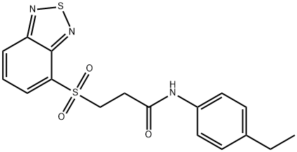 Propanamide, 3-(2,1,3-benzothiadiazol-4-ylsulfonyl)-N-(4-ethylphenyl)- Structure