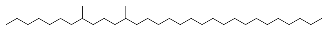 Triacontane, 8,12-dimethyl- Structure