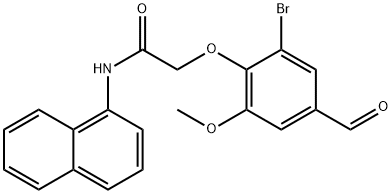 2-(2-Bromo-4-formyl-6-methoxyphenoxy)-N-(1-naphthyl)acetamide Structure