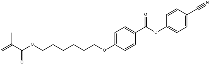 Benzoic acid, 4-[[6-[(2-methyl-1-oxo-2-propen-1-yl)oxy]hexyl]oxy]-, 4-cyanophenyl ester Structure
