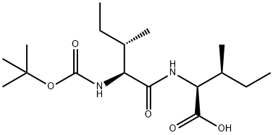 L-Isoleucine, N-[(1,1-dimethylethoxy)carbonyl]-L-isoleucyl- Structure